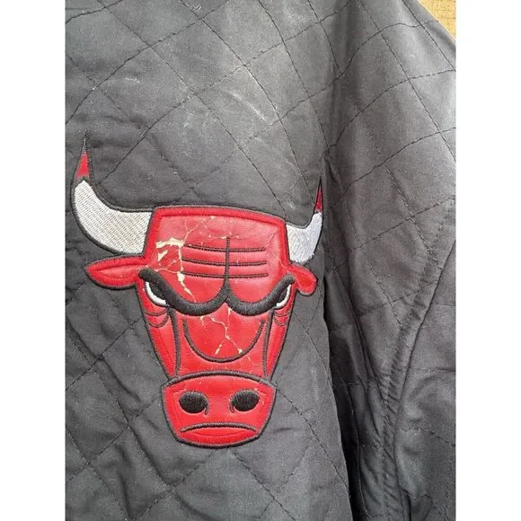 Vintage Rare Chicago Bulls NBA Championships Jacket Large Reversible *READ DES** - Picture 13 of 16
